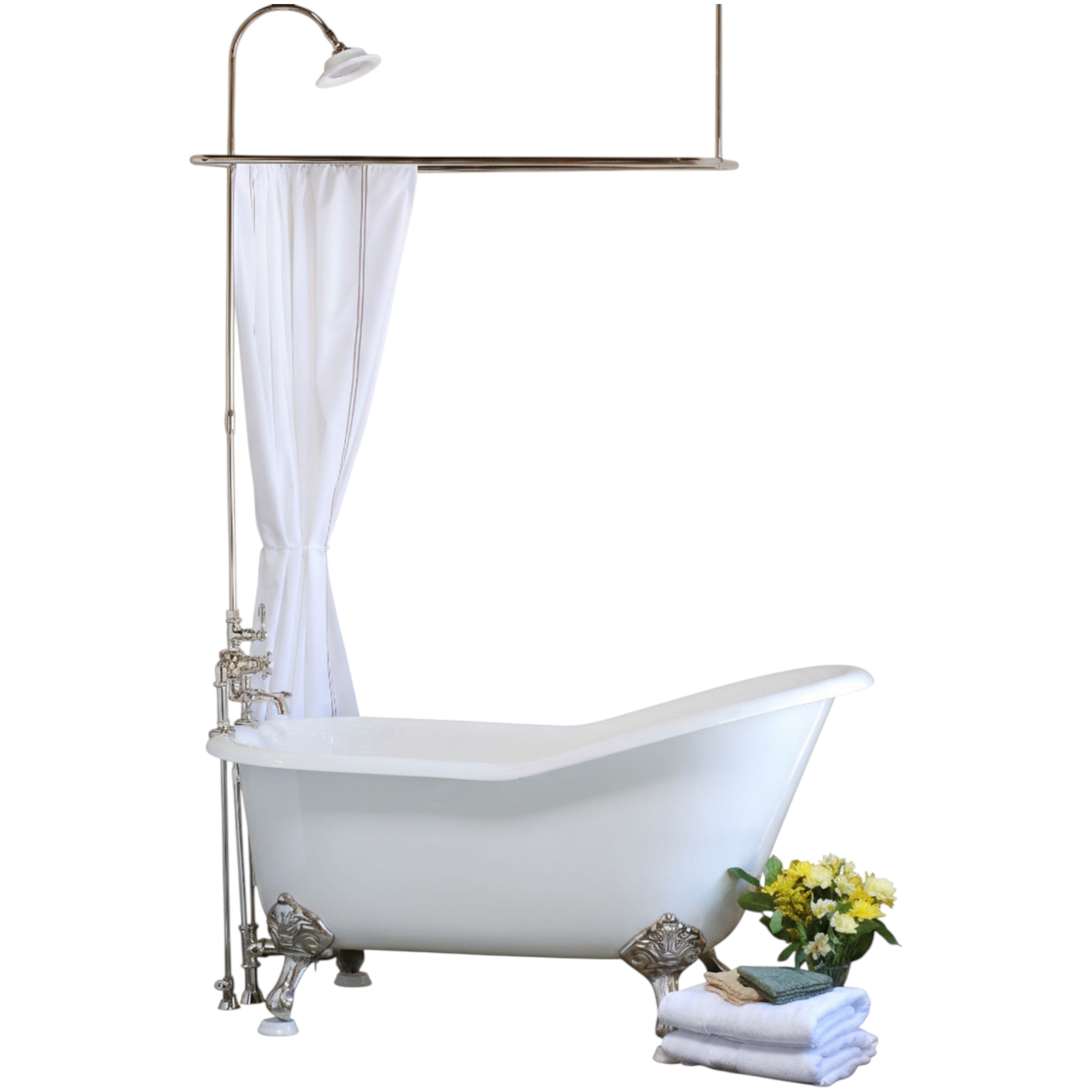 Thermostatic Enclosure Tub Shower Set with 65" Riser and Shower Head P0918 | Strom Living