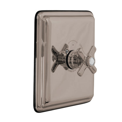 Strom Living Thermo Shower Control with Durable Brass Construction and Cross Handle