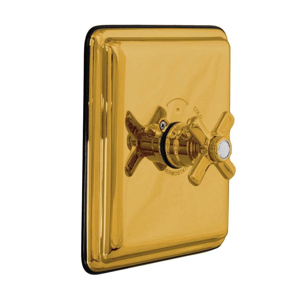 Strom Living Thermo Shower Control with Durable Brass Construction and Cross Handle - Showers