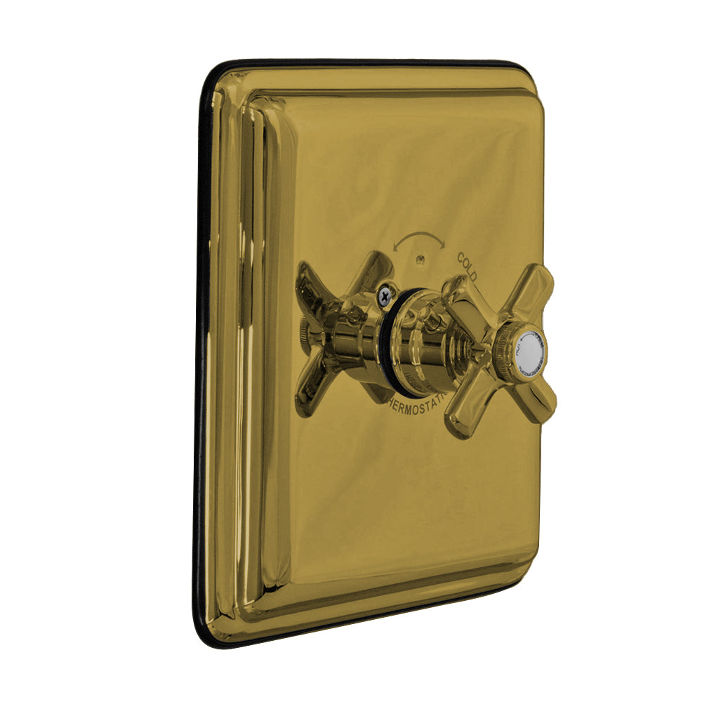 Strom Living Thermo Shower Control with Durable Brass Construction and Cross Handle - Showers