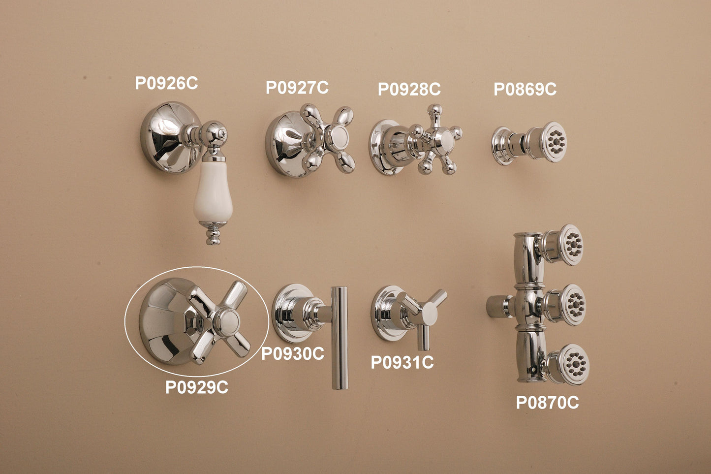 Strom Living Mississippi Shower Control Set with Cross Handle and Escutcheon