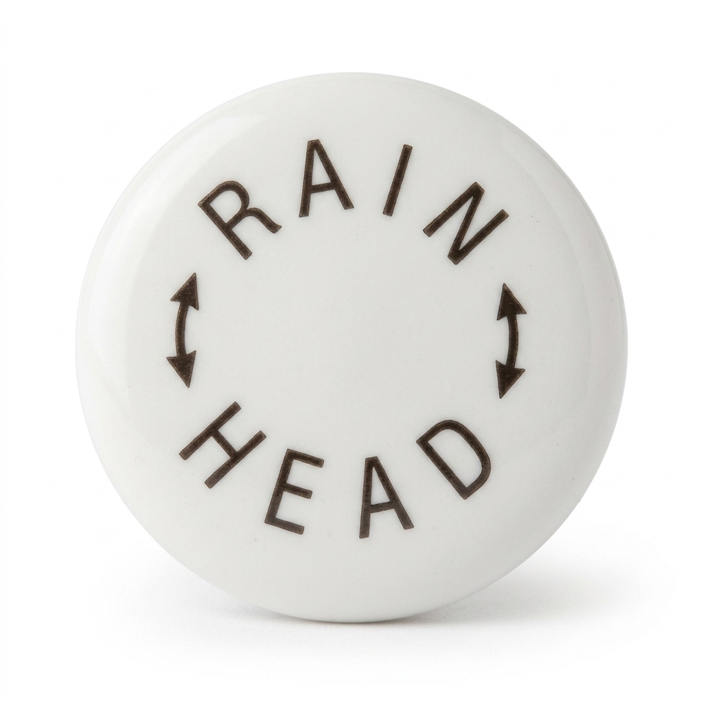 Porcelain Buttons P0932 | Strom Living Rain Head Print - Faucet Parts