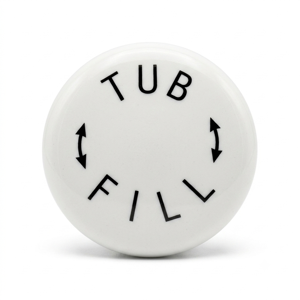 Porcelain Buttons P0932 | Strom Living Tub Fill Print - Faucet Parts