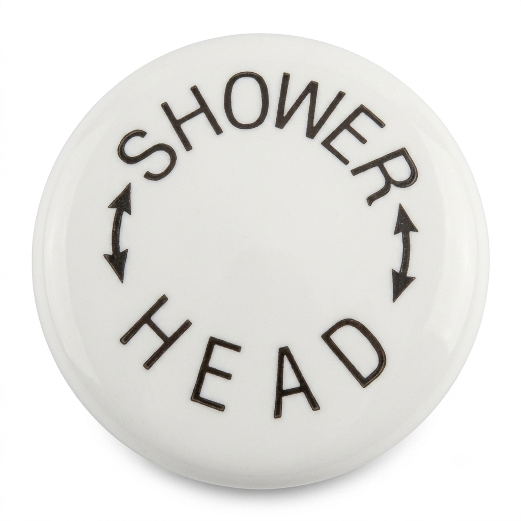 Porcelain Buttons P0932 | Strom Living Shower Head Print - Faucet Parts