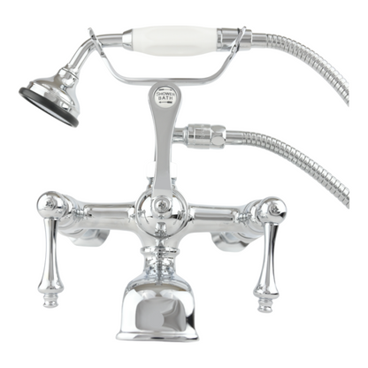 Strom Living British Telephone Tub Faucet with Handheld Shower, Inlet Cradle and Diverter Handle