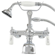 British Telephone Tub Faucet with Handheld Shower, Inlet Cradle and Diverter Handle P0944 | Strom Living