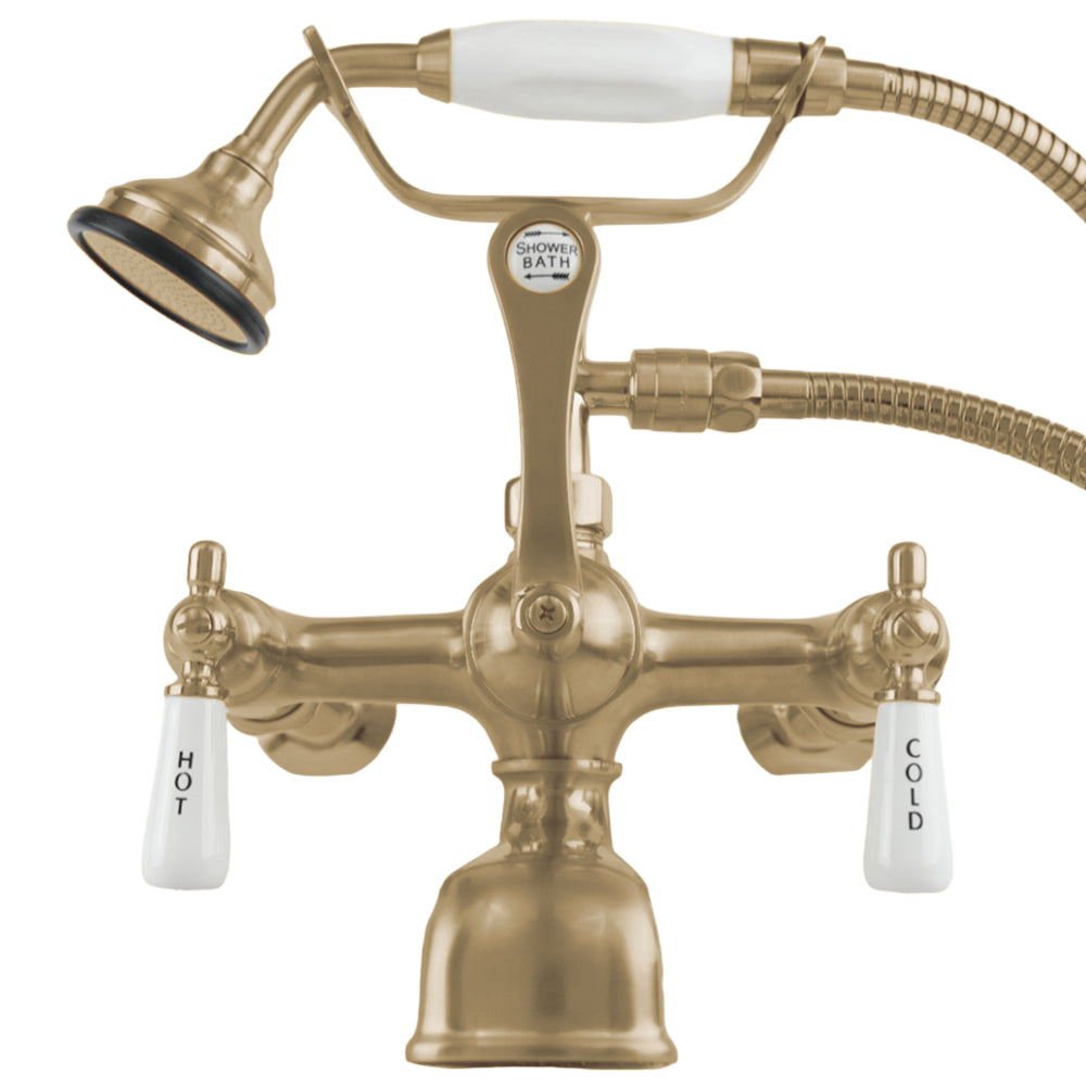 British Telephone Tub Faucet with Handheld Shower, Inlet Cradle and Diverter Handle P0944 | Strom Living - Tub Fillers