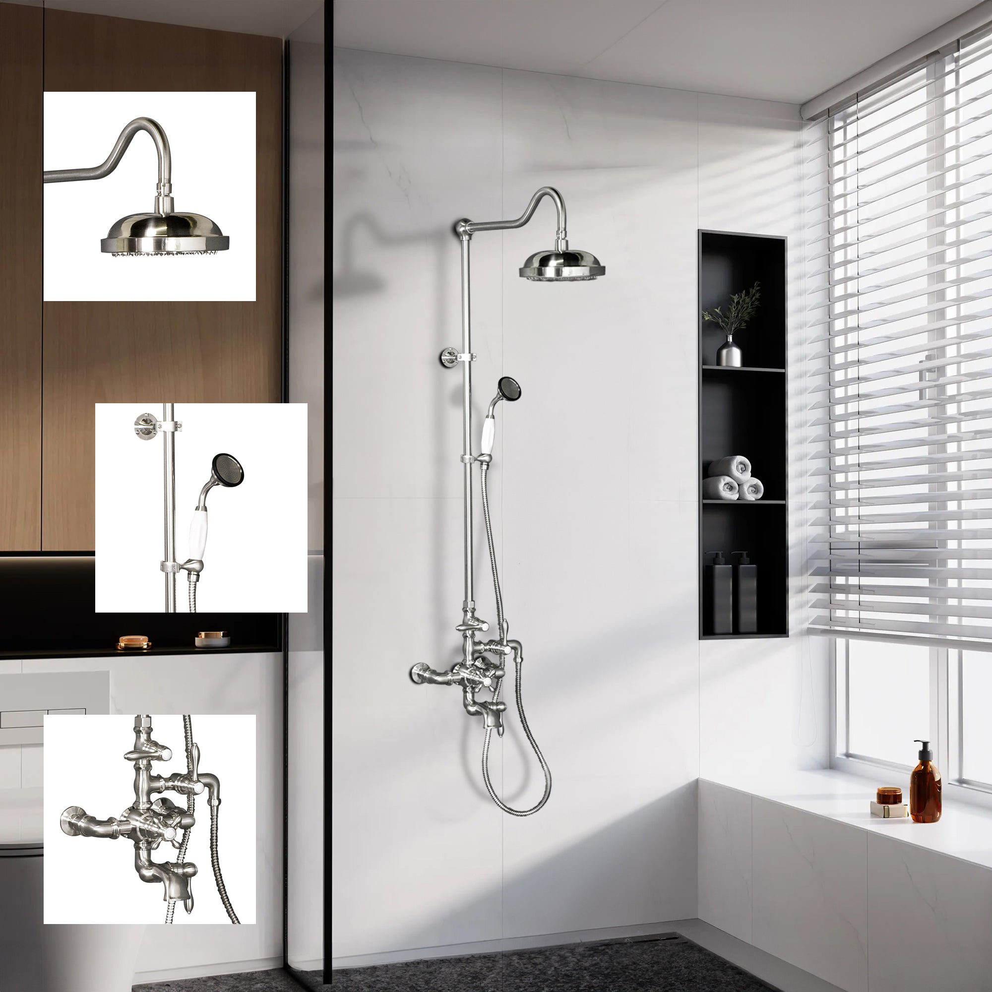 Exposed Thermostatic Tub & Shower System P0946 | Strom Living - Showers