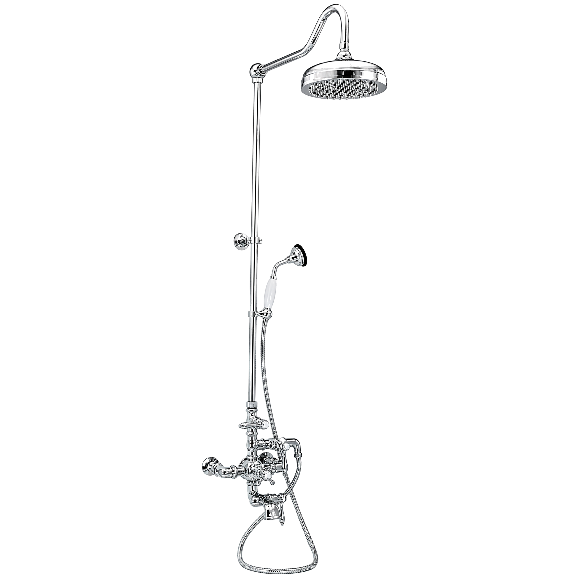 Exposed Thermostatic Shower System and Tub Filler P0963 | Strom Living Chrome - Showers