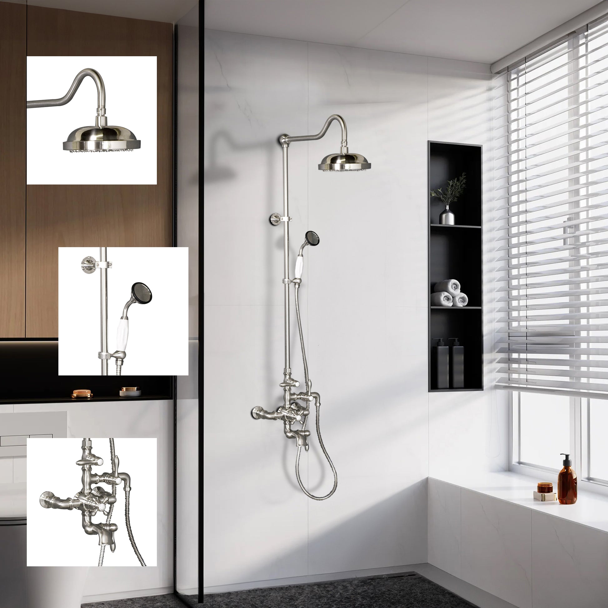 Exposed Thermostatic Tub & Shower System P0946 | Strom Living - Showers