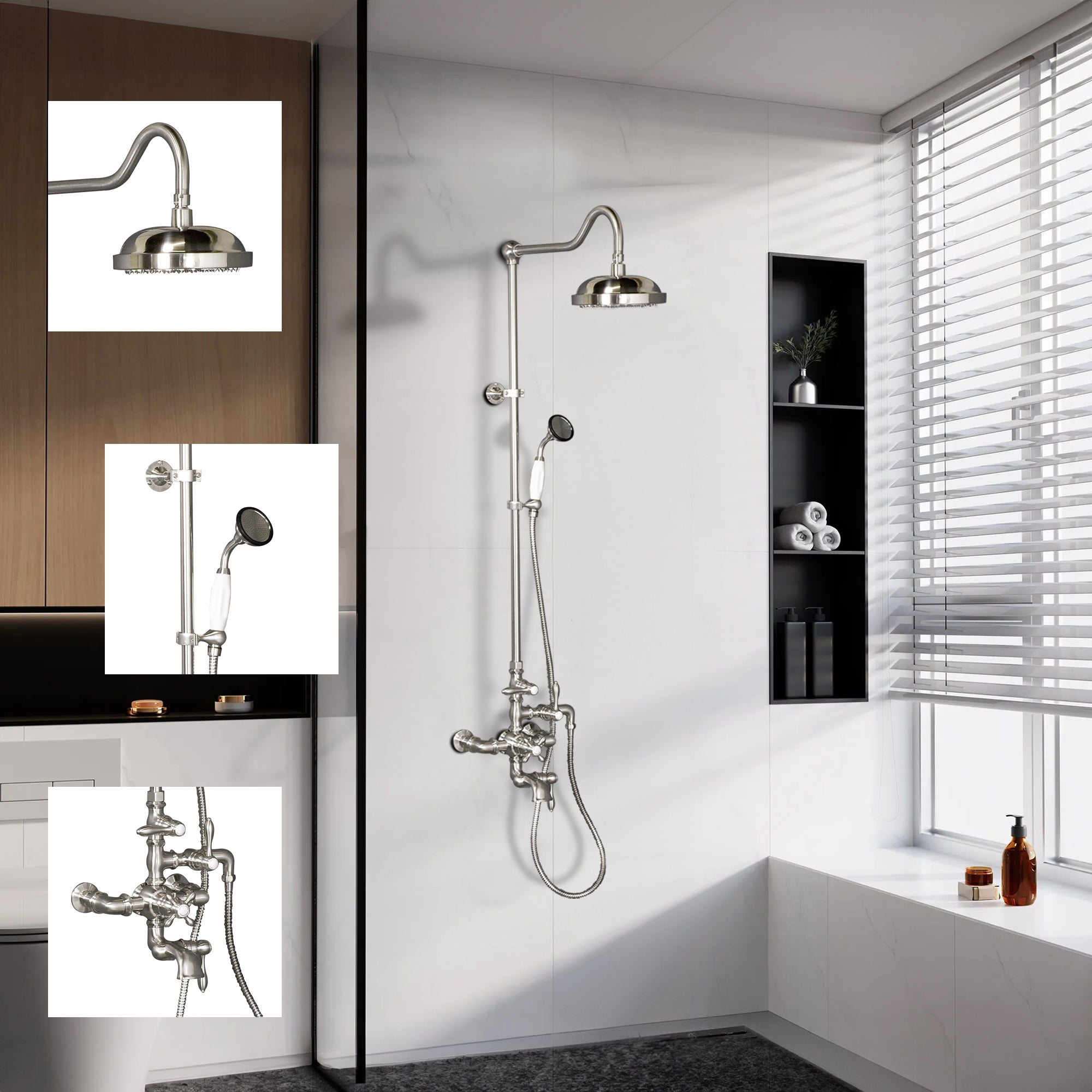 Exposed Thermostatic Tub & Shower System P0946 | Strom Living - Showers