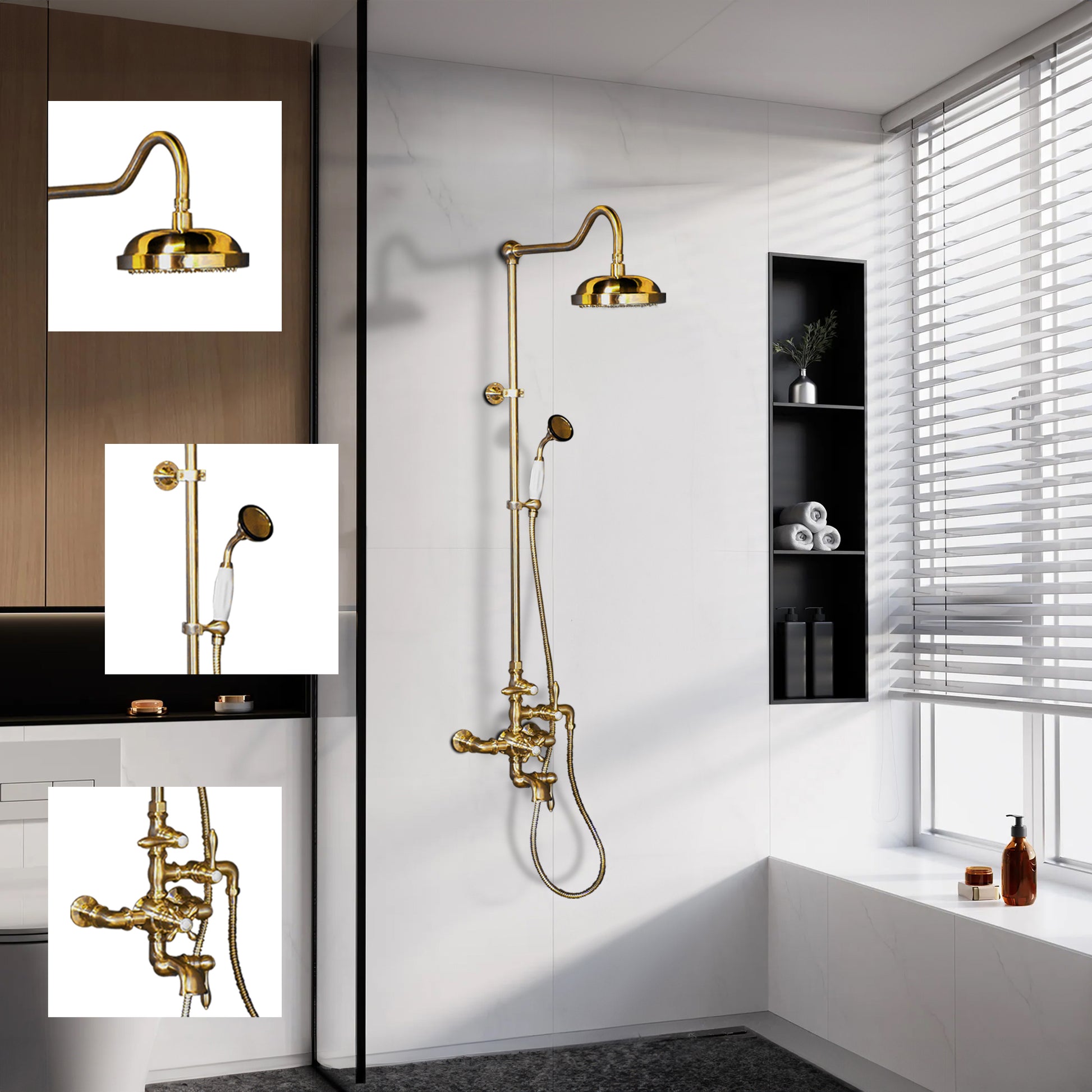 Exposed Thermostatic Tub & Shower System P0946 | Strom Living - Showers