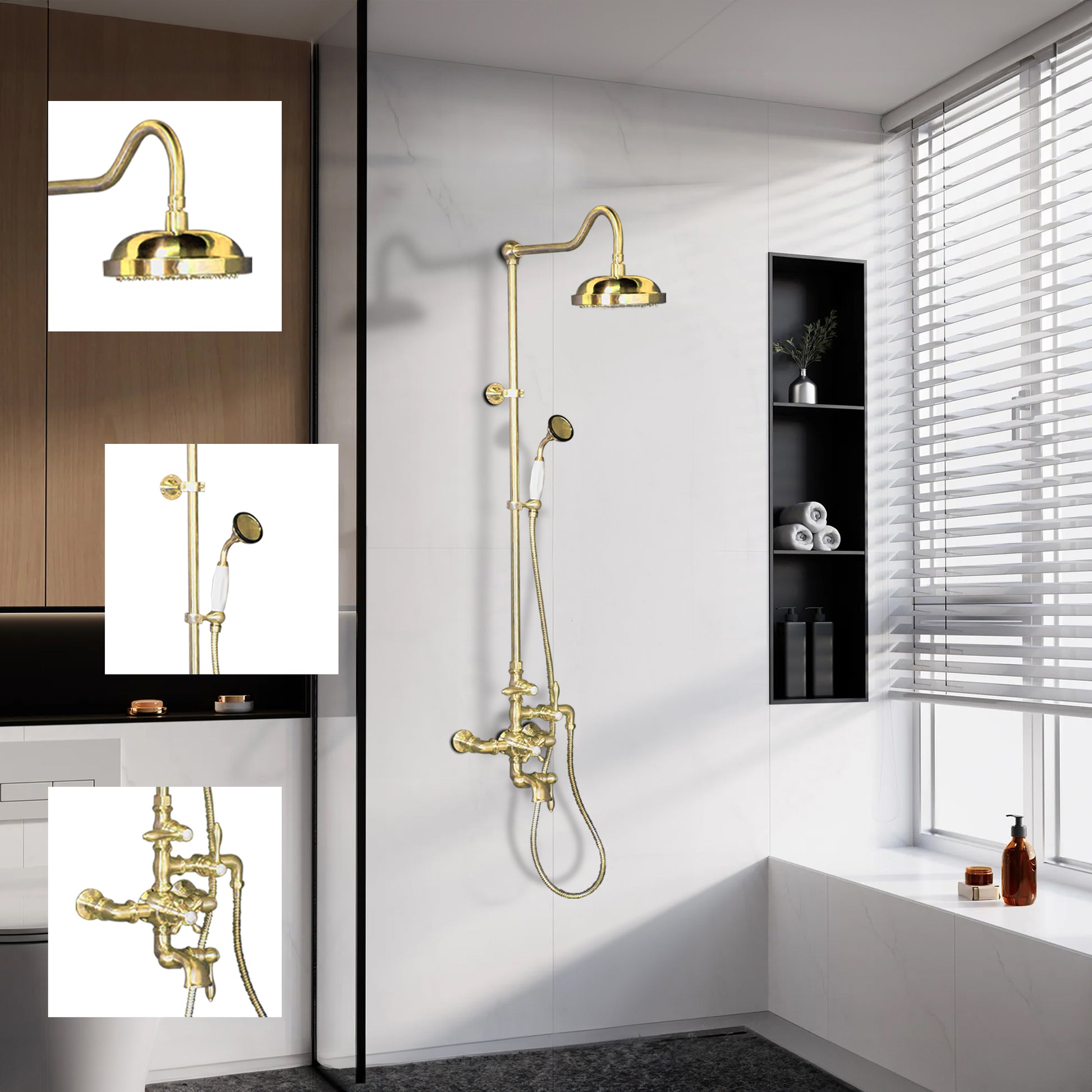 Exposed Thermostatic Tub & Shower System P0946 | Strom Living - Showers