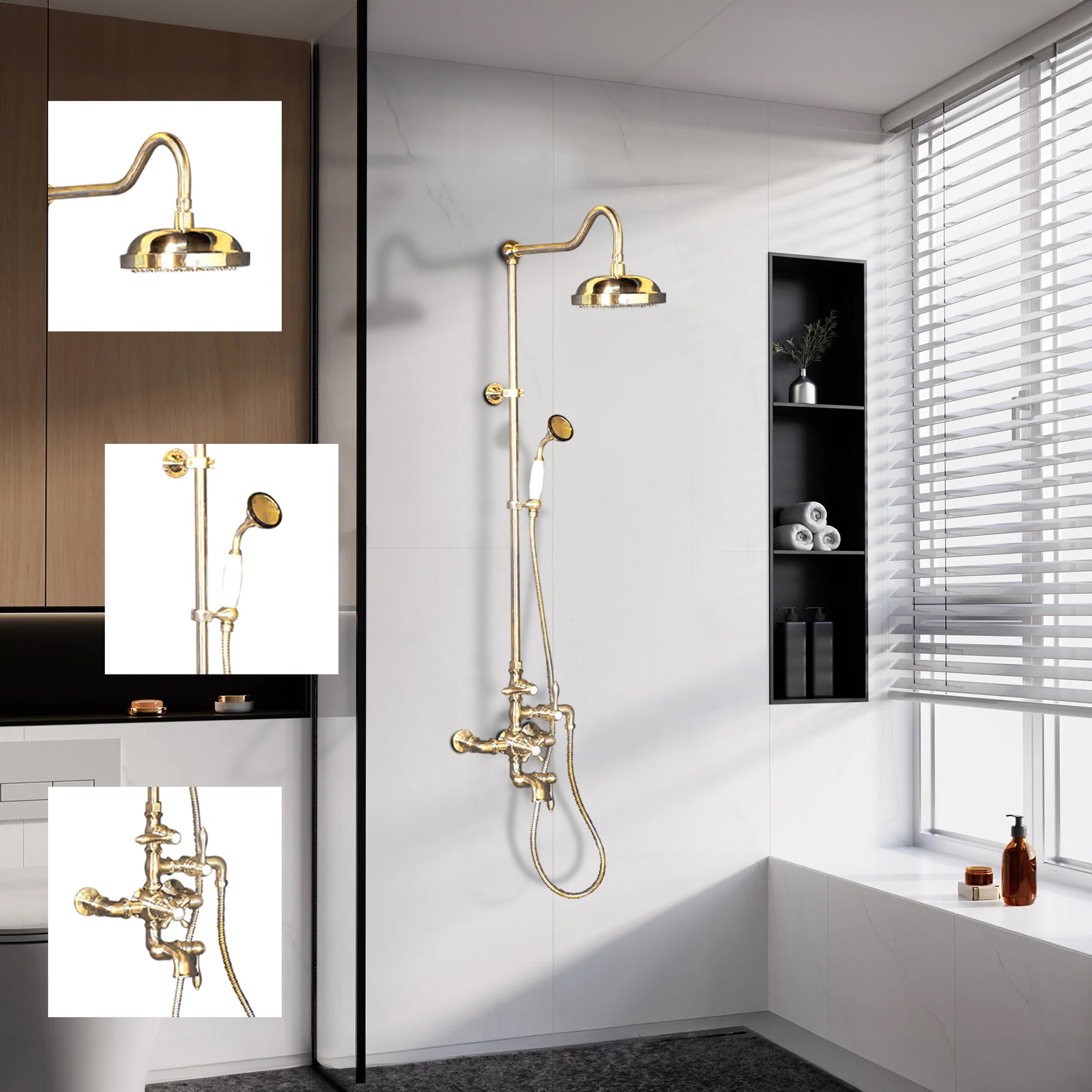 Exposed Thermostatic Tub & Shower System P0946 | Strom Living - Showers