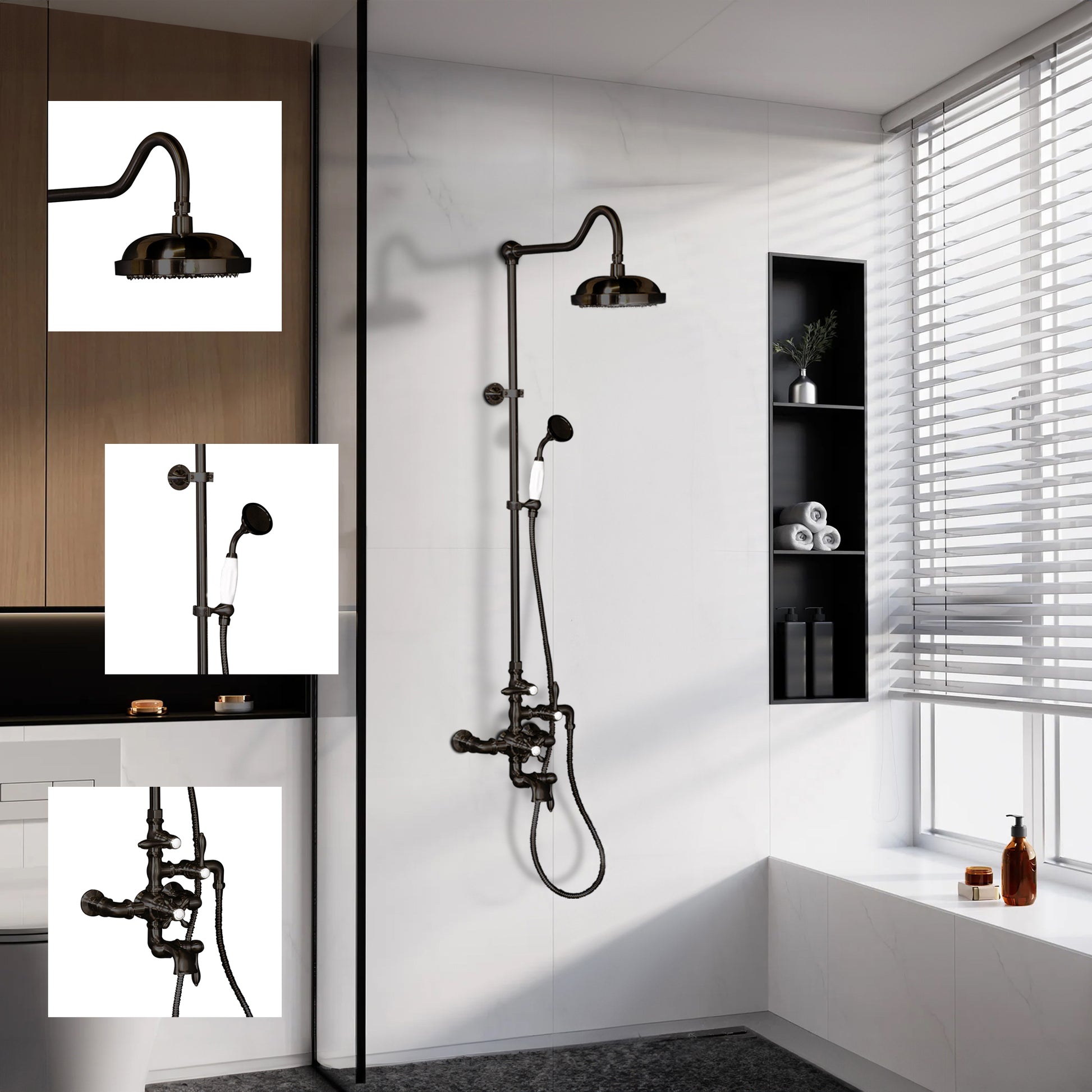 Exposed Thermostatic Tub & Shower System P0946 | Strom Living - Showers