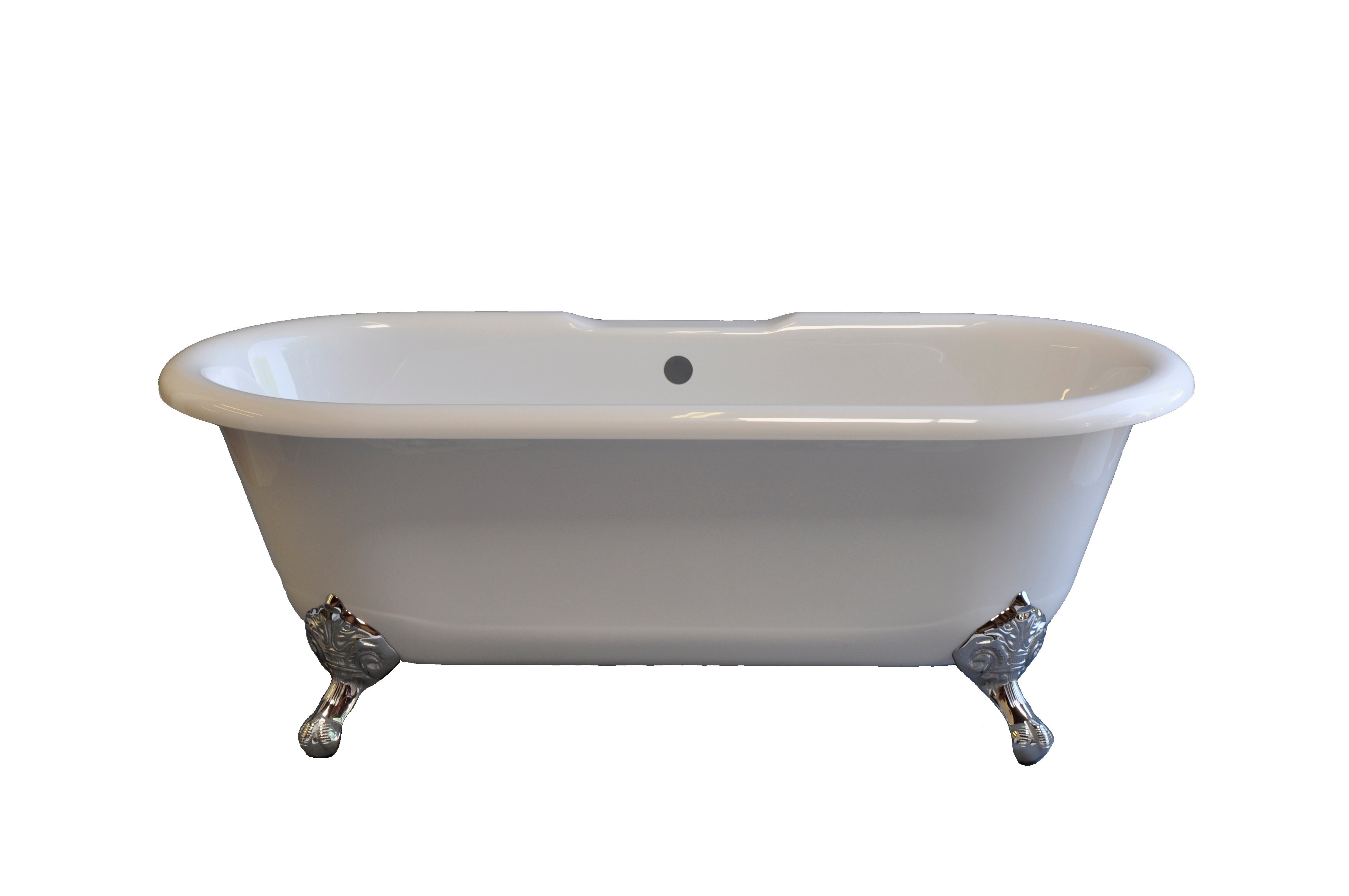 The Arcadia 66" Double Ended Clawfoot Acrylic Tub without Faucet Holes P0949 | Strom Living