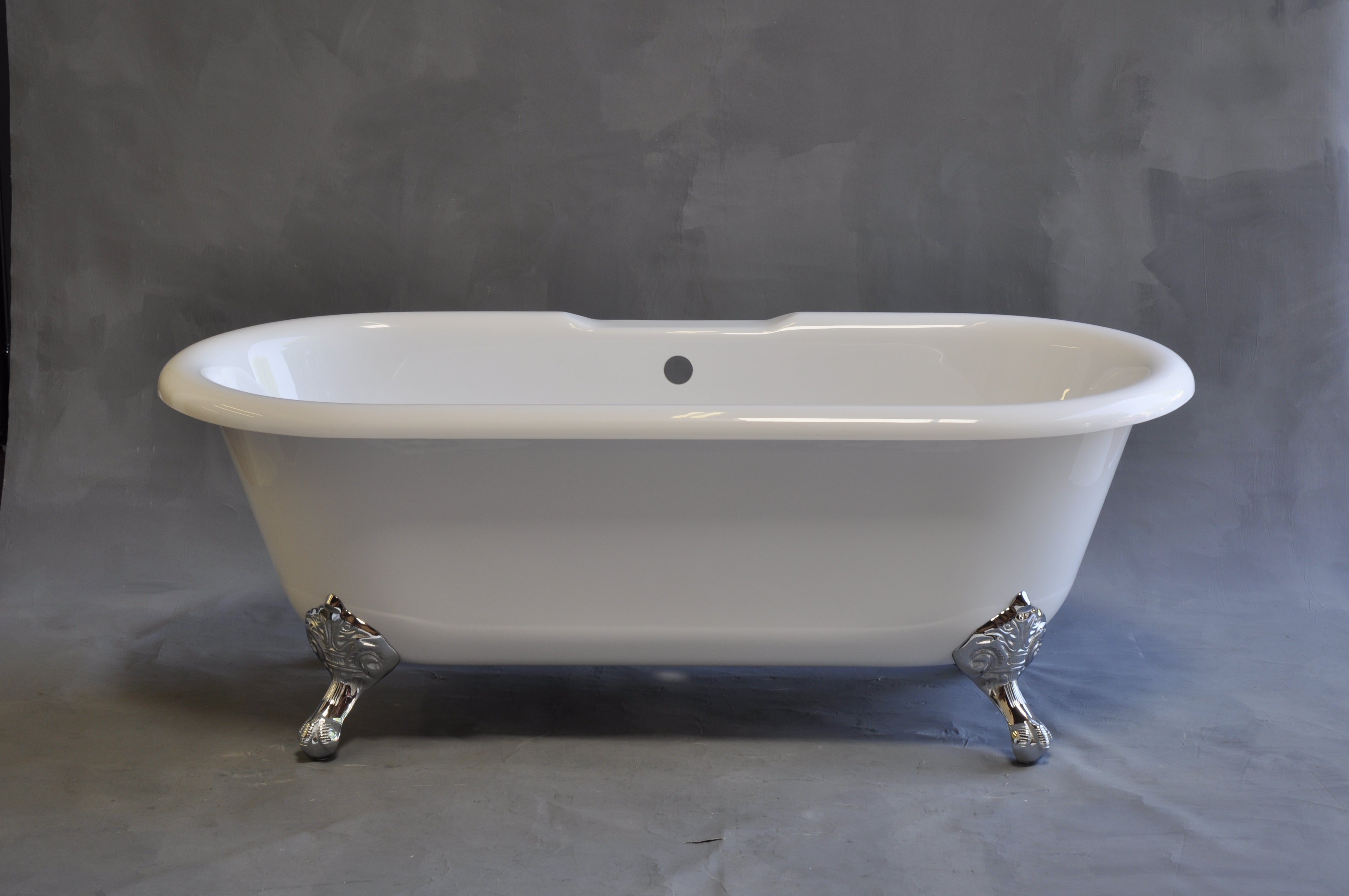 The Arcadia 66" Double Ended Clawfoot Acrylic Tub without Faucet Holes P0949 | Strom Living