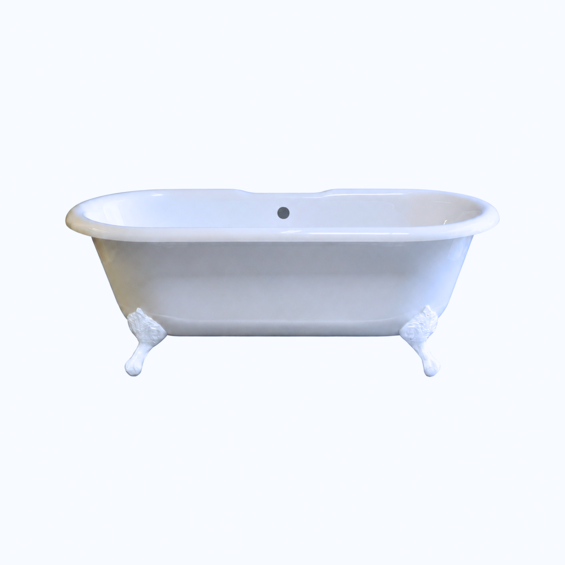 The Arcadia 66" Double Ended Clawfoot Acrylic Tub without Faucet Holes P0949 | Strom Living White - Bathtubs
