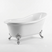The Huron 5' Single Slipper Clawfoot Acrylic Tub without Faucet Holes P0957 | Strom Living - Bathtubs