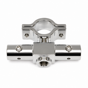 Fasteners/Fittings with Enclosure Tee C-Clamp, 0.75" IPS and Solid Brass P0960 | Strom Living Chrome - Plumbing Parts