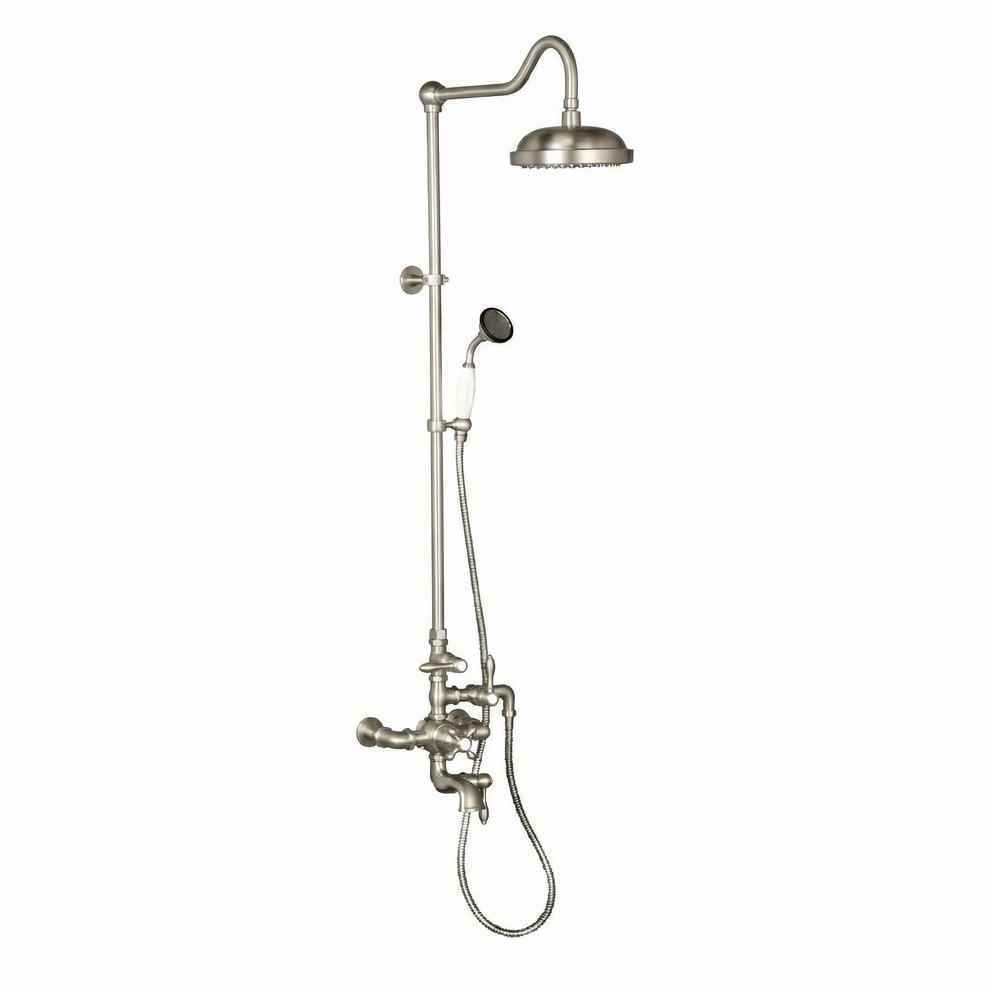 Exposed Thermostatic Shower System and Tub Filler P0963 | Strom Living Matte Nickel - Showers