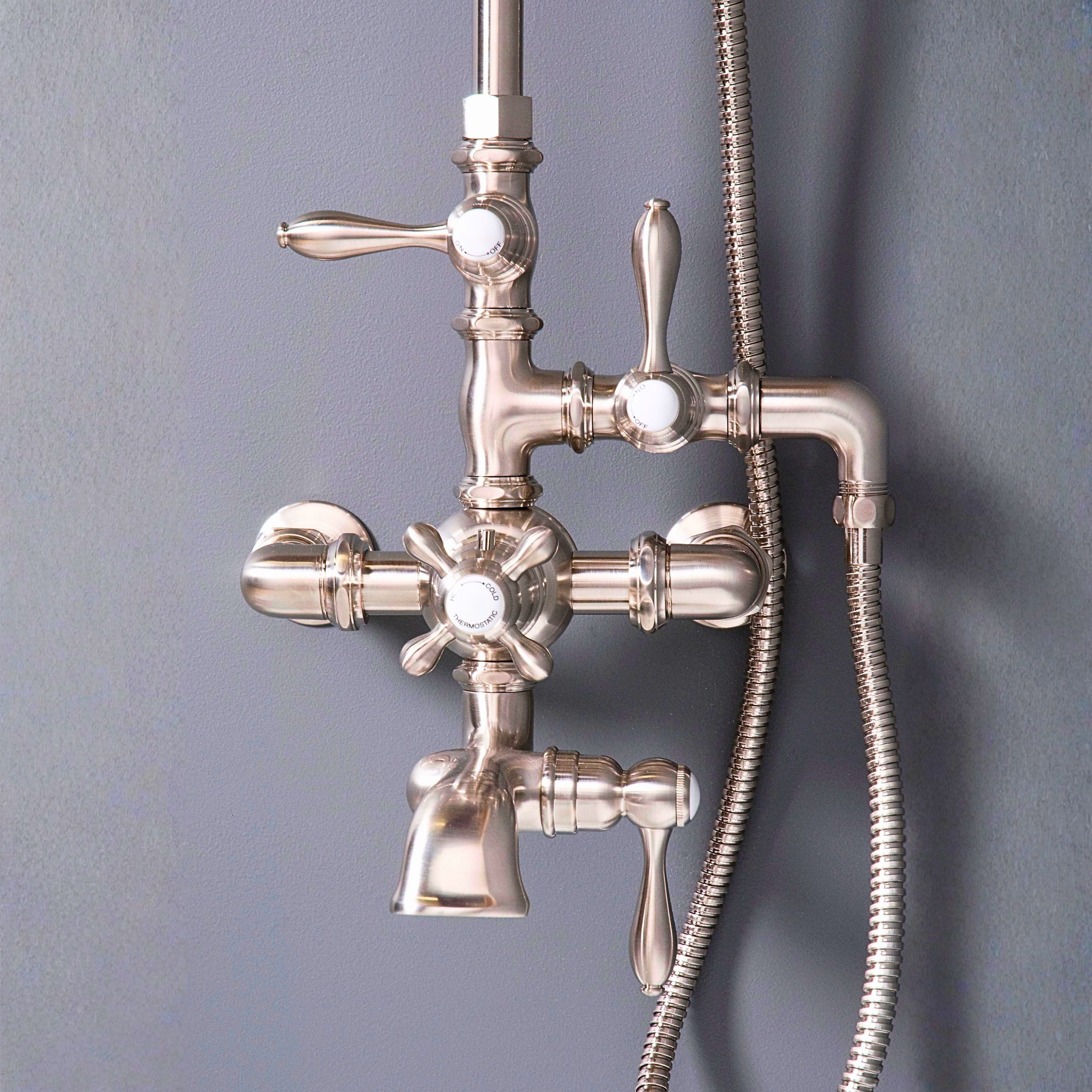 Exposed Thermostatic Tub & Shower System P1049 | Strom Living - Showers