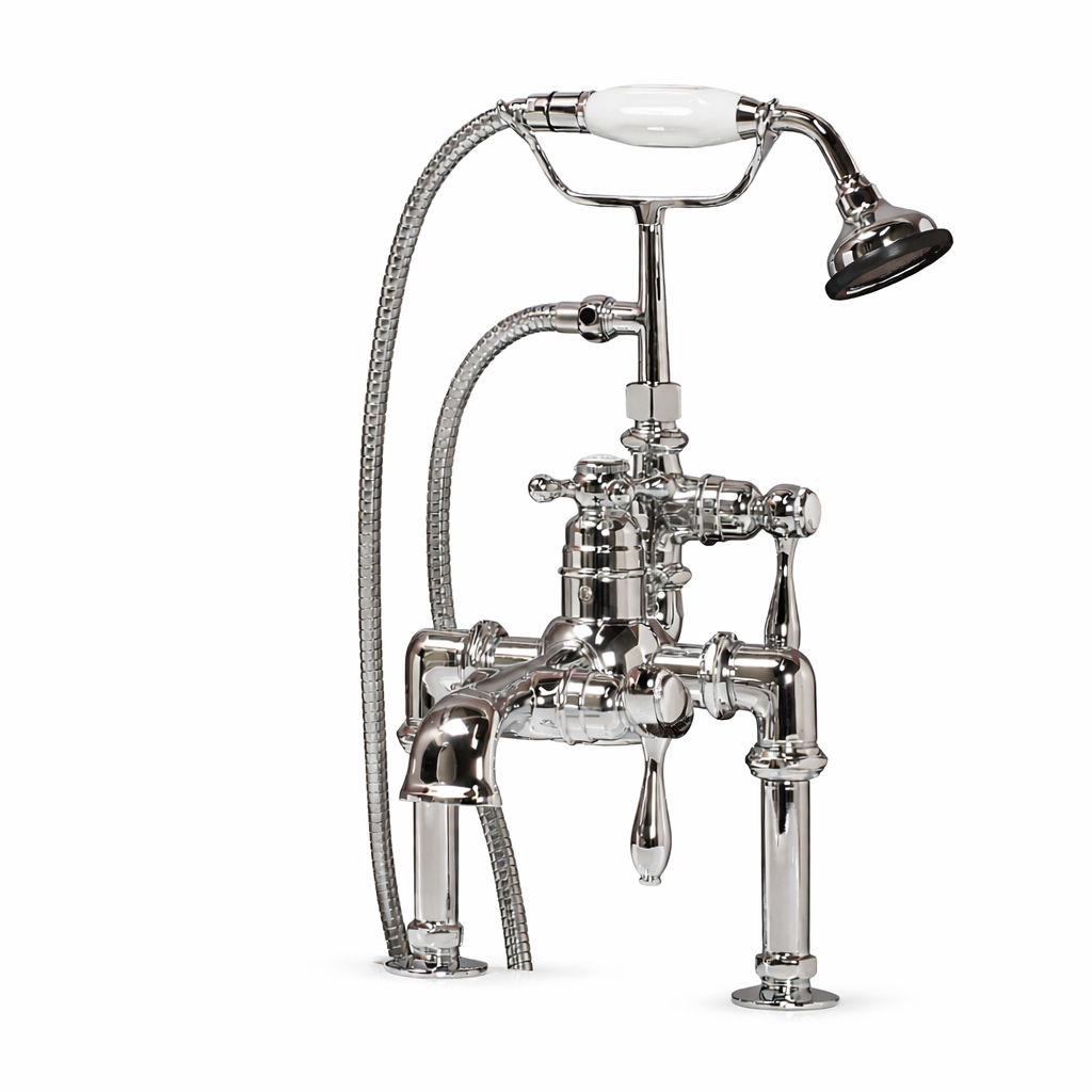 Thermostatic Deck Mount Tub Faucet with Straight Spout and 7" center P0969 | Strom Living