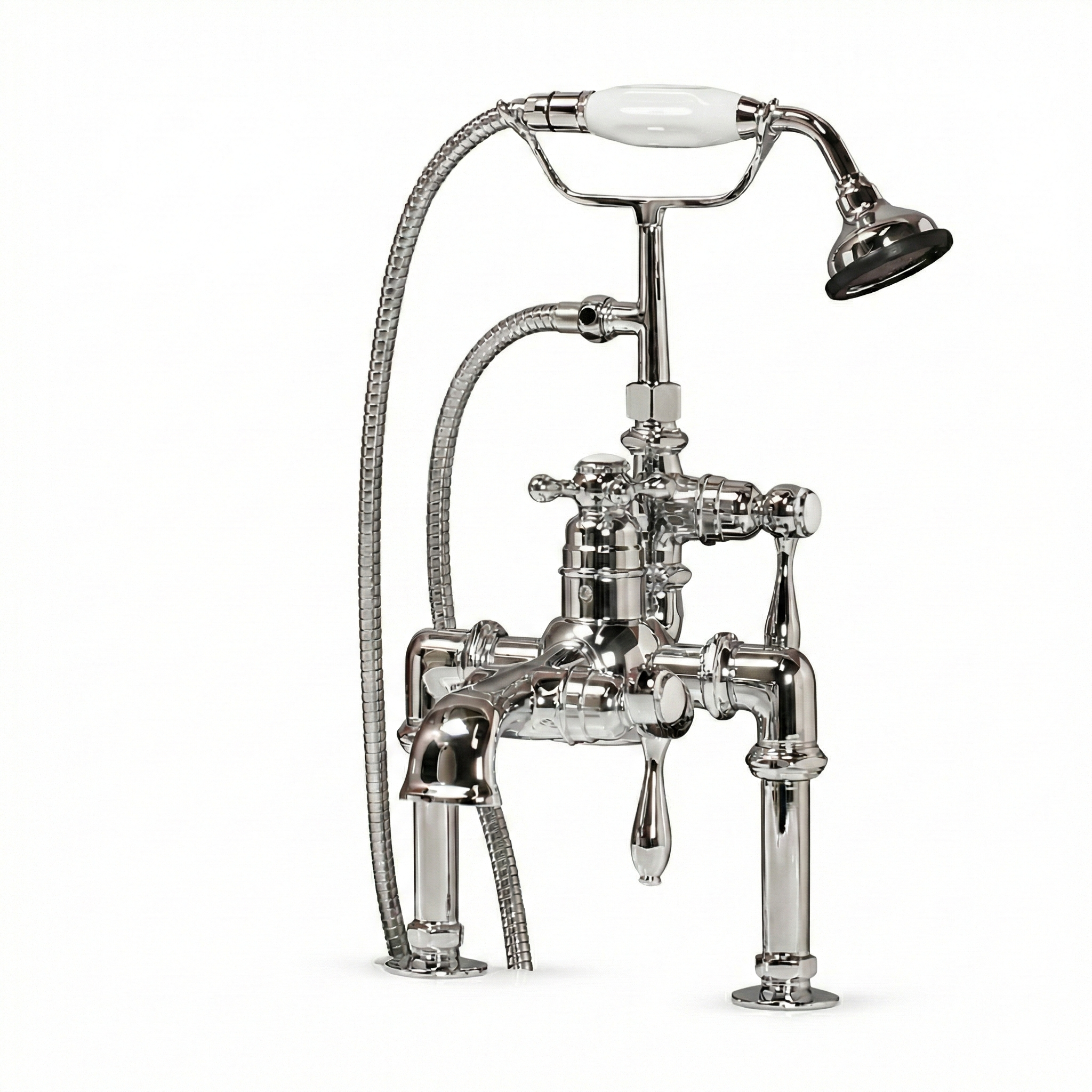 Thermostatic Deck Mount Tub Faucet with Straight Spout and 7" center P0969 | Strom Living Chrome - Tub Fillers