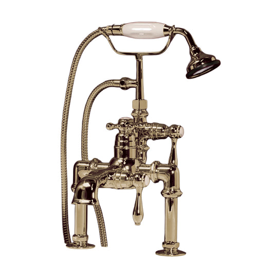 Strom Living Thermostatic Deck Mount Tub Faucet with Straight Spout and 7" center