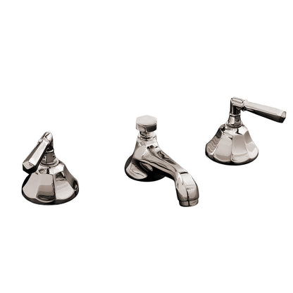 Strom Living Mississippi Widespread Lavatory Faucet with Lever Handles, Pop-up Drain & Valves