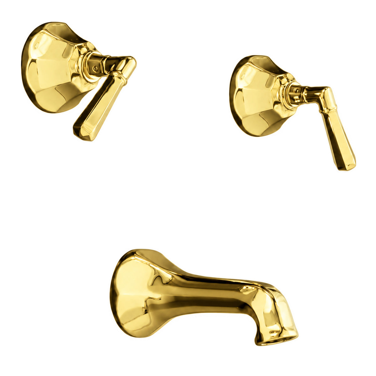 Mississippi In-Wall Tub & Shower Set Lever Handle P0983 in Supercoat Brass / Polished Brass