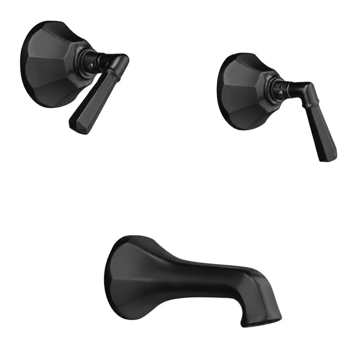 Mississippi In-Wall Tub & Shower Set Lever Handle P0983 in Oil Rubbed Bronze / Satin Black