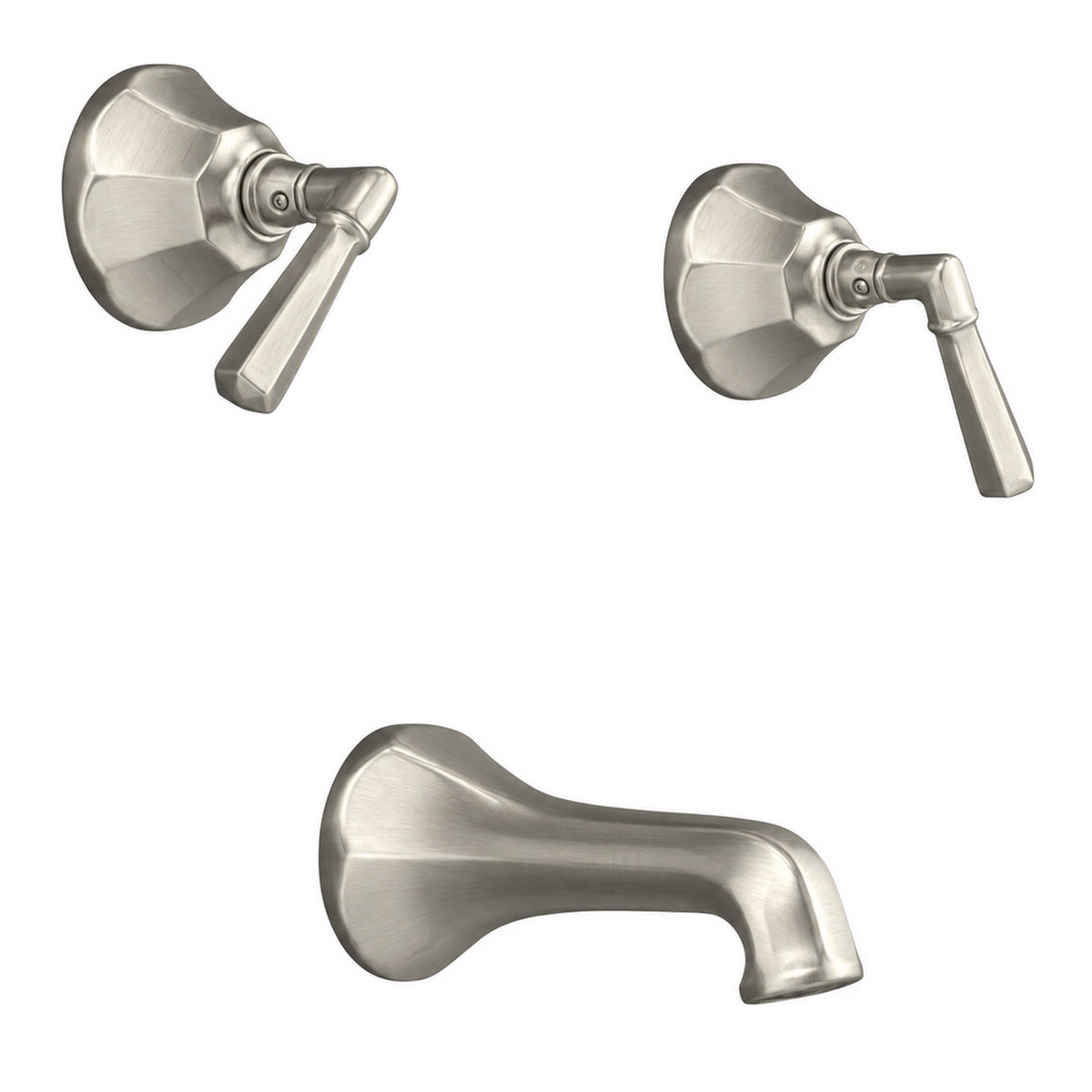 Mississippi In-Wall Tub & Shower Set Lever Handle P0983 in Matte Nickel