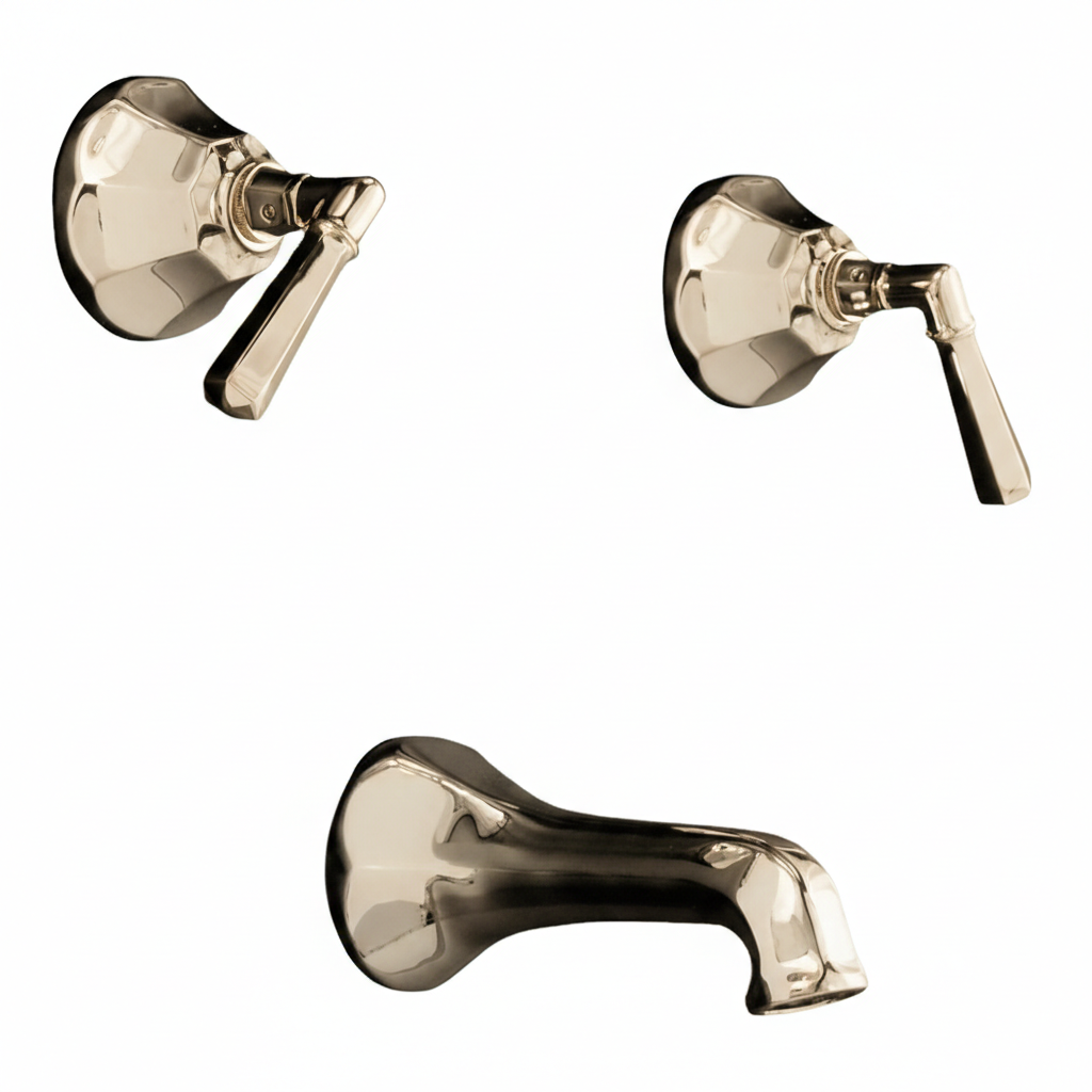 Mississippi In-Wall Tub & Shower Set Lever Handle P0983 | Strom Living Polished Nickel - Showers