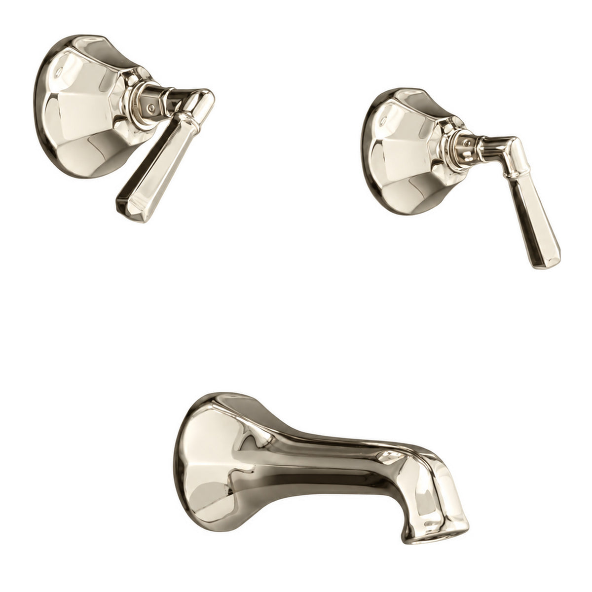 Mississippi In-Wall Tub & Shower Set Lever Handle P0983 in Polished Nickel