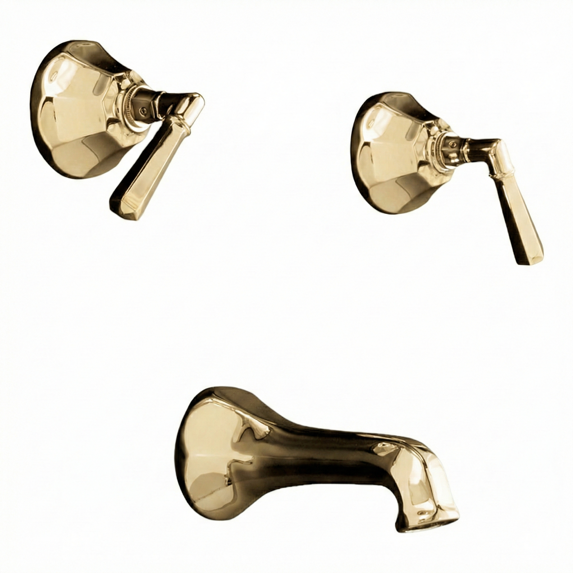 Mississippi In-Wall Tub & Shower Set Lever Handle P0983 | Strom Living Supercoat Brass - Showers