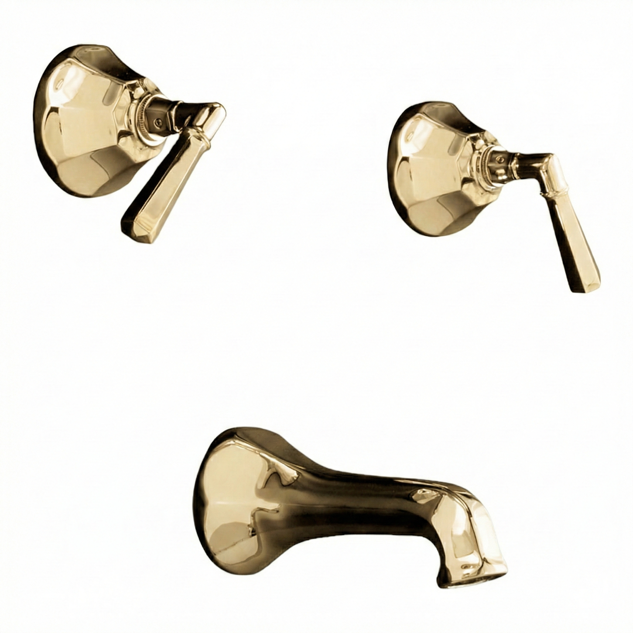 Mississippi In-Wall Tub & Shower Set Lever Handle P0983 | Strom Living Supercoat Brass - Showers