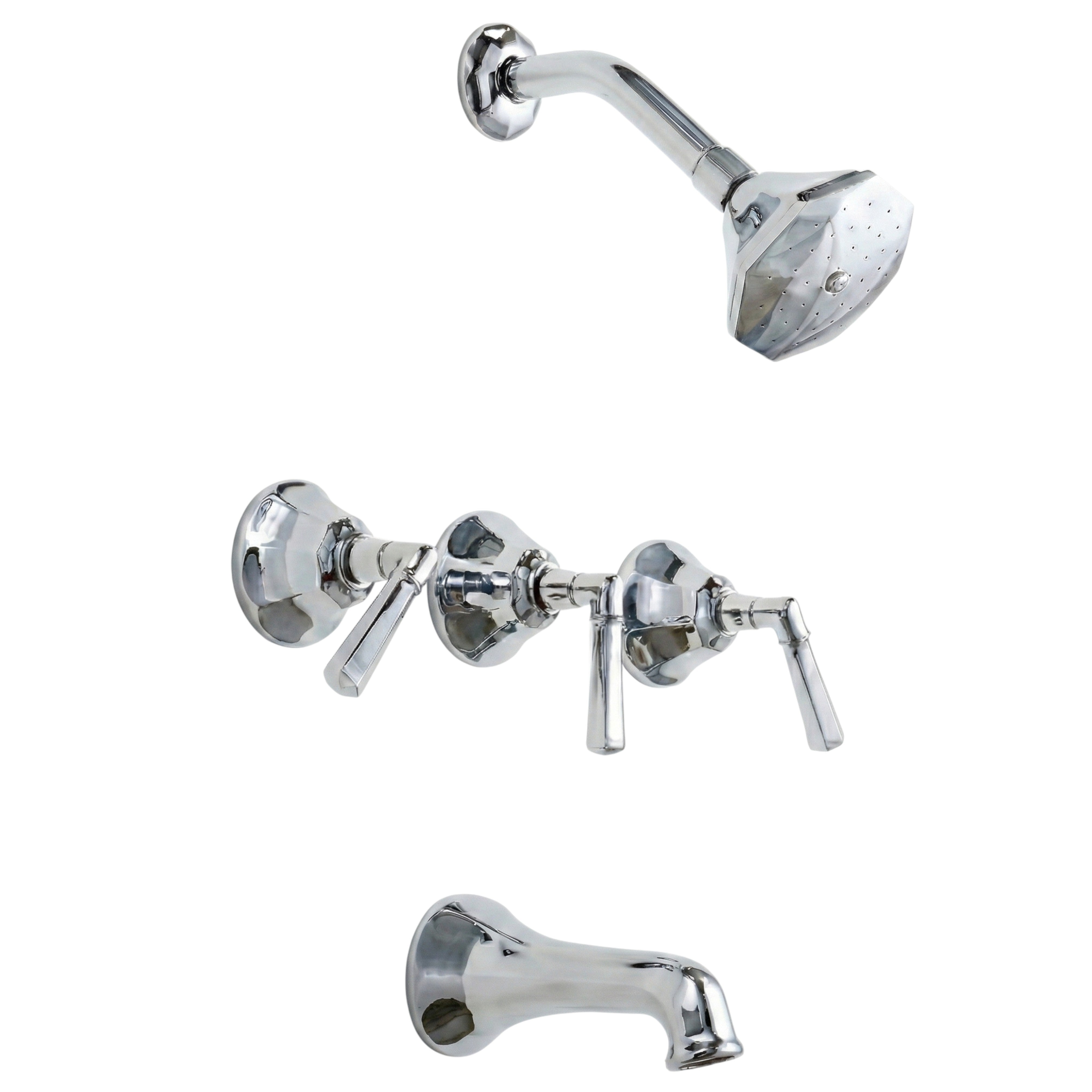 Mississippi In-Wall Shower Set With 8" Centers, 2" Shower Nipple, and 3 Way Tee P0984 | Strom Living