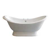 The Echo 6' Double Slipper Pedestal Acrylic Tub with 7" Centers P1163 | Strom Living White - Bathtubs