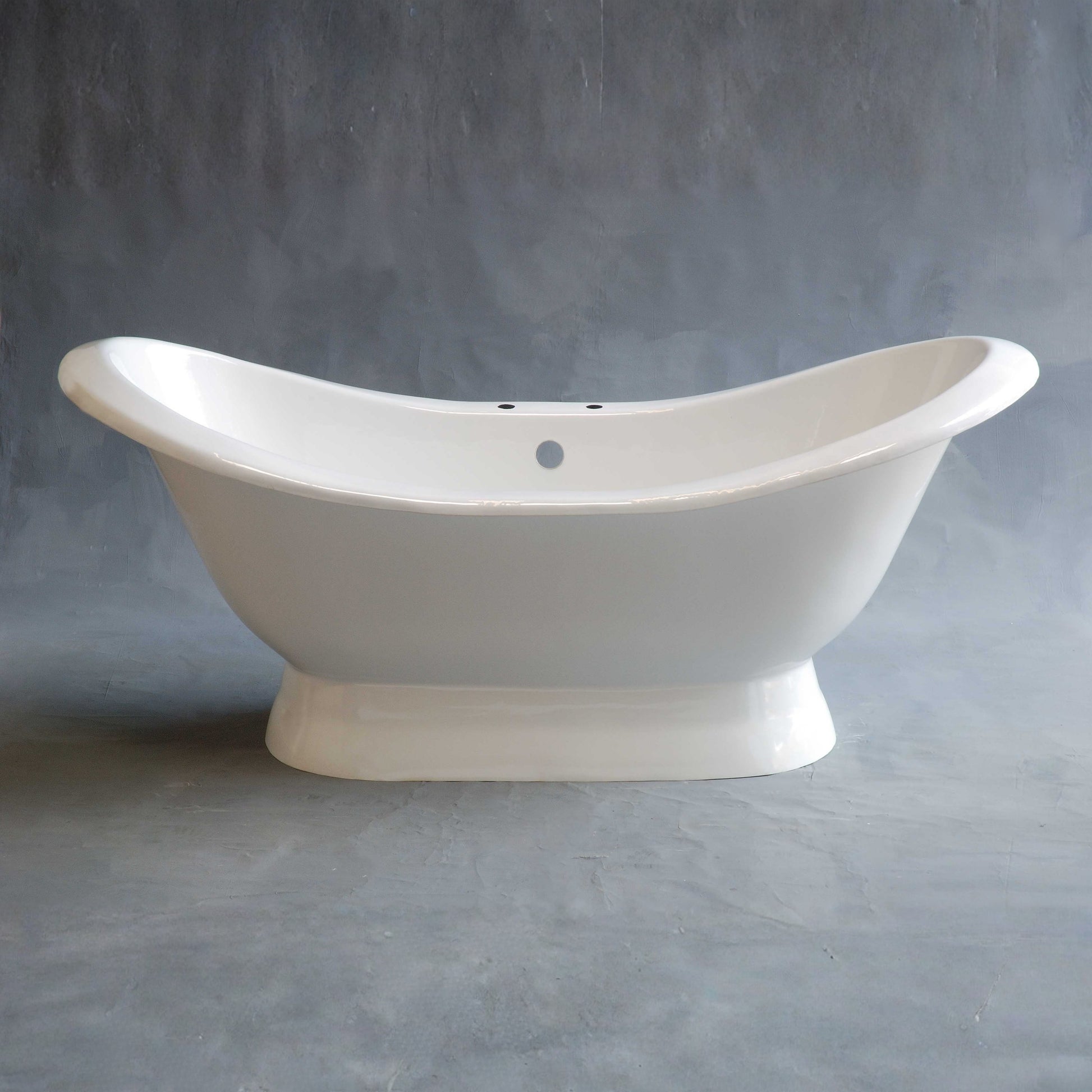 The Echo 6' Double Slipper Pedestal Acrylic Tub with 7" Centers P1163 | Strom Living - Bathtubs