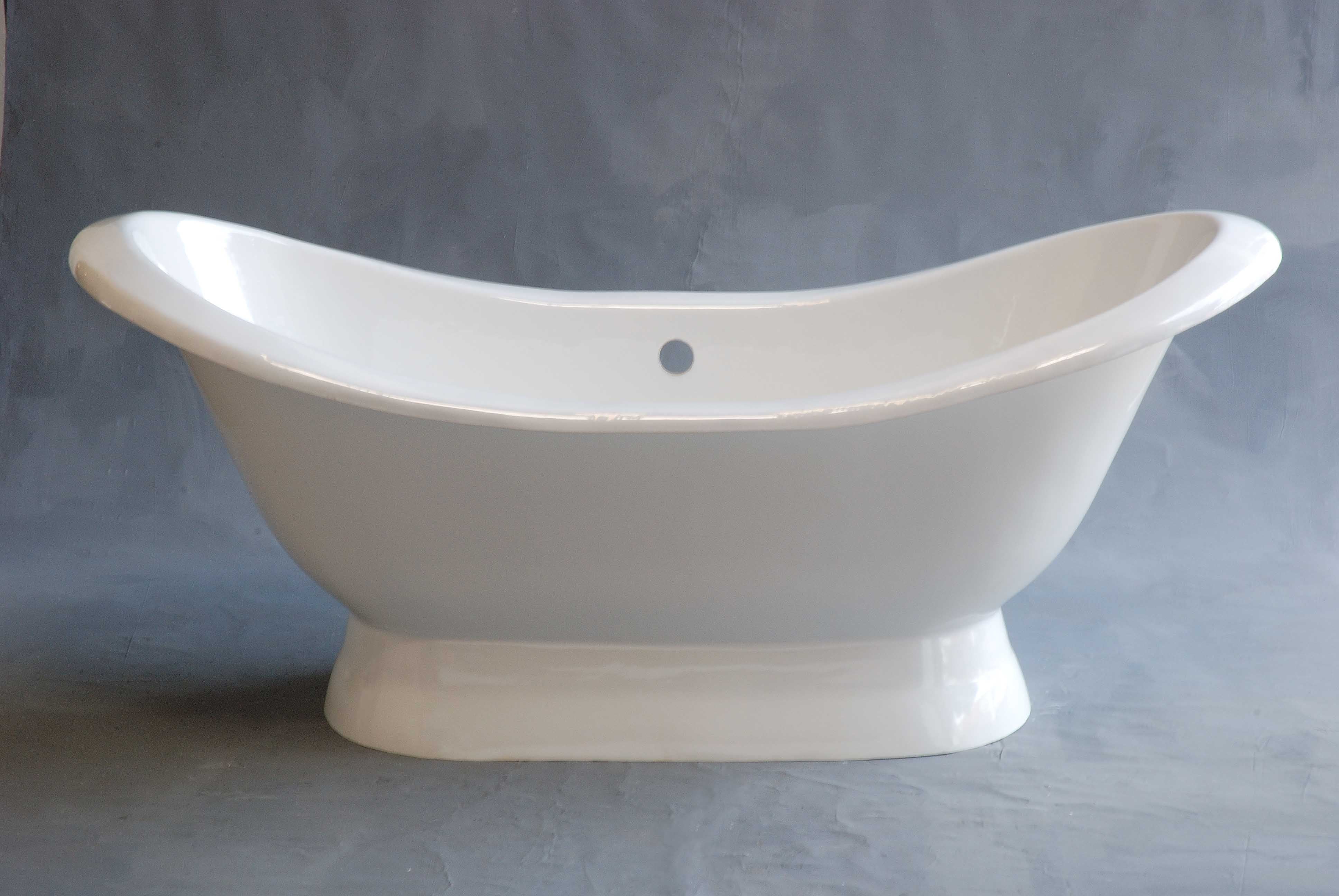 Strom Living Echo 6' Double Slipper Pedestal Acrylic Tub with 7" Centers