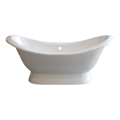 The Echo 6' Double Slipper Pedestal Acrylic Tub, No Faucet Holes P0998 | Strom Living