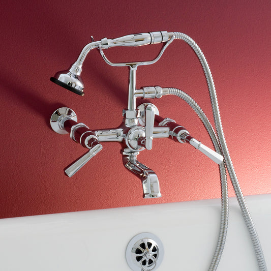 Strom Living Deco Wall Mounted British Telephone Faucet with Handheld Shower
