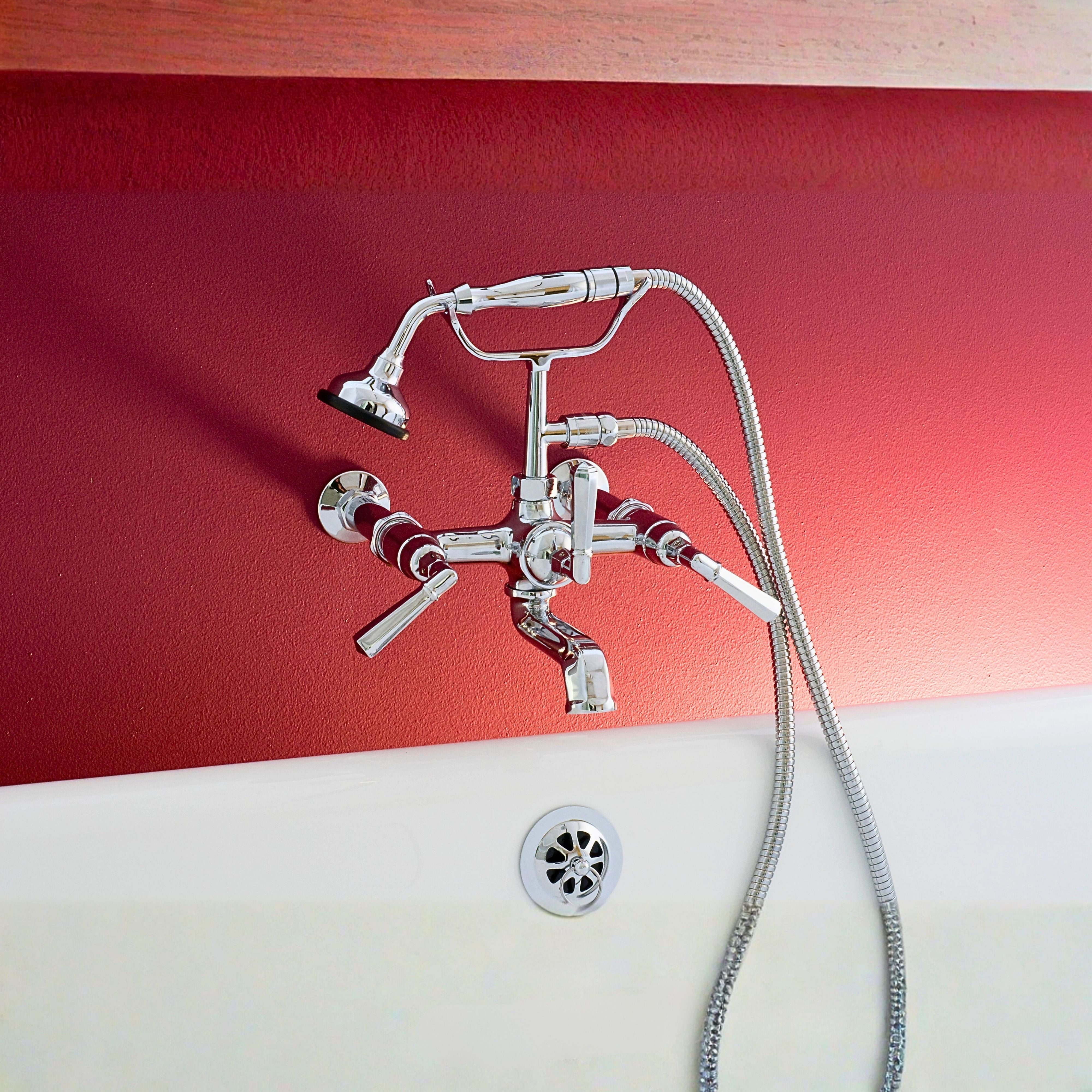 Deco Telephone Wall Mount Tub Faucet w/ Handheld P1001 | Strom Living - Tub Fillers