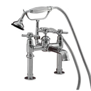 Deco Tub Faucet with Cross handles and Handheld Shower P1002 | Strom Living