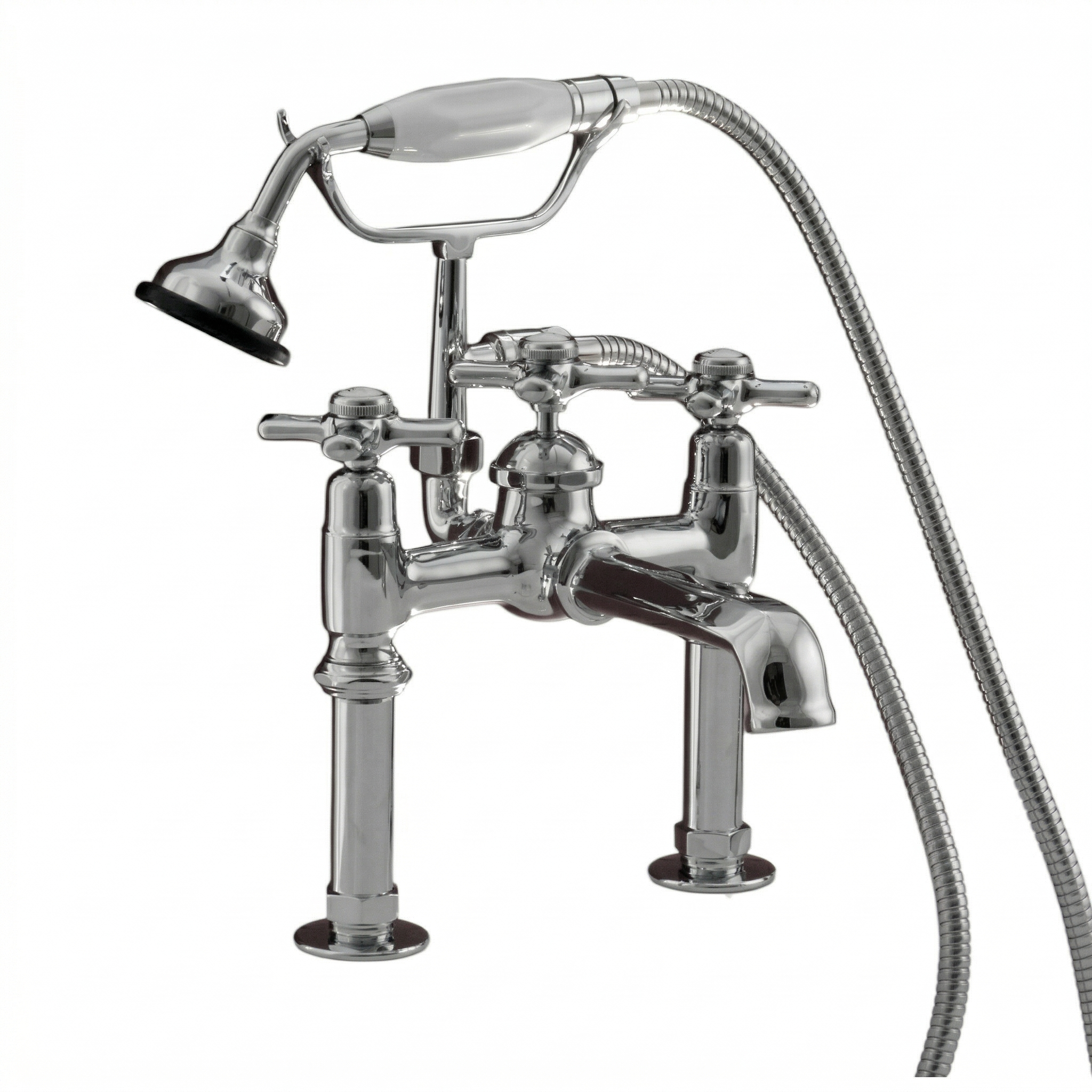Deco British Telephone Faucet with Handheld P1002 | Strom Living Chrome - Tub Fillers