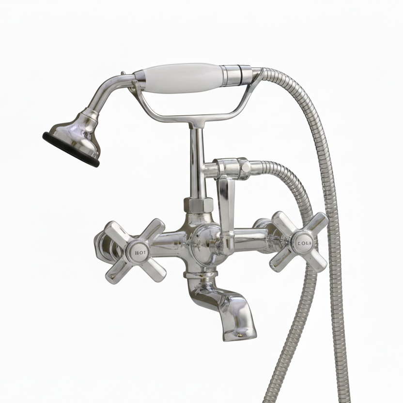 Deco Telephone Tub Faucet with Vacuum Breaker and Handheld Shower P1003 | Strom Living