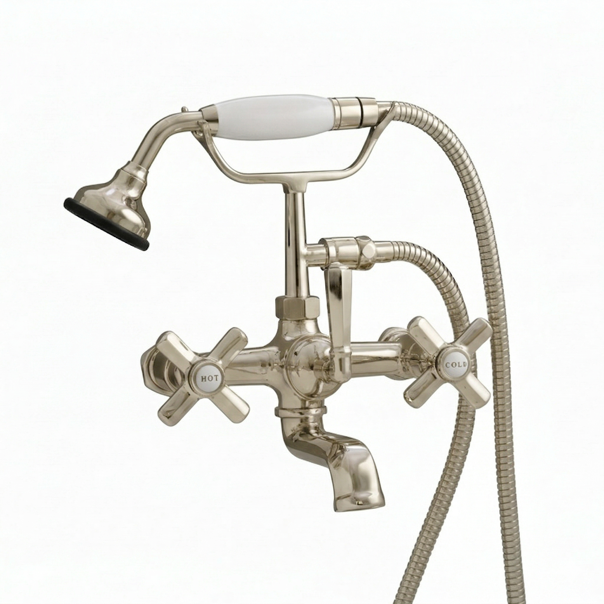Deco Telephone Wall Mount Tub Faucet P1003 | Strom Living Polished Nickel - Tub Fillers