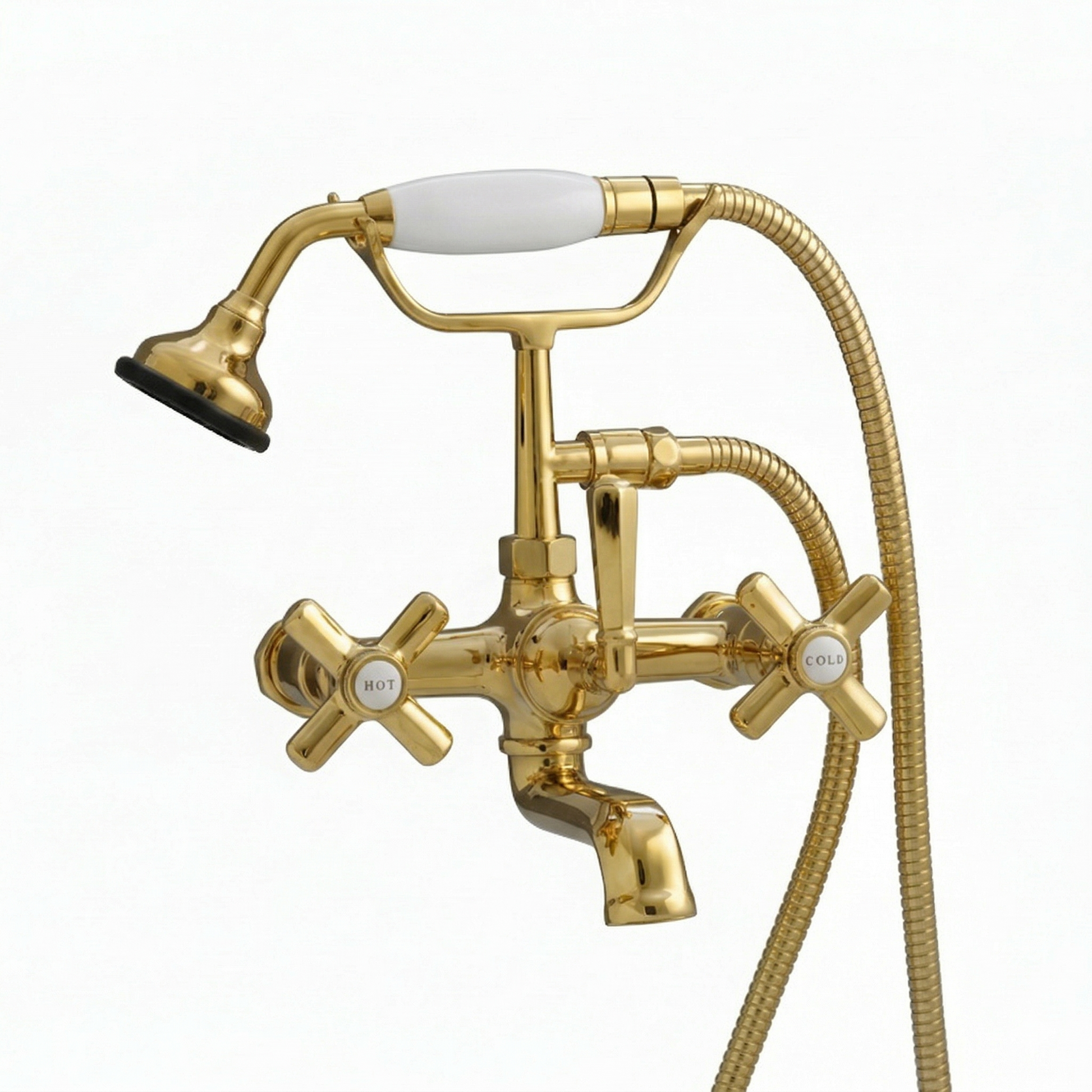 Deco Telephone Wall Mount Tub Faucet P1003 | Strom Living Polished Brass - Tub Fillers