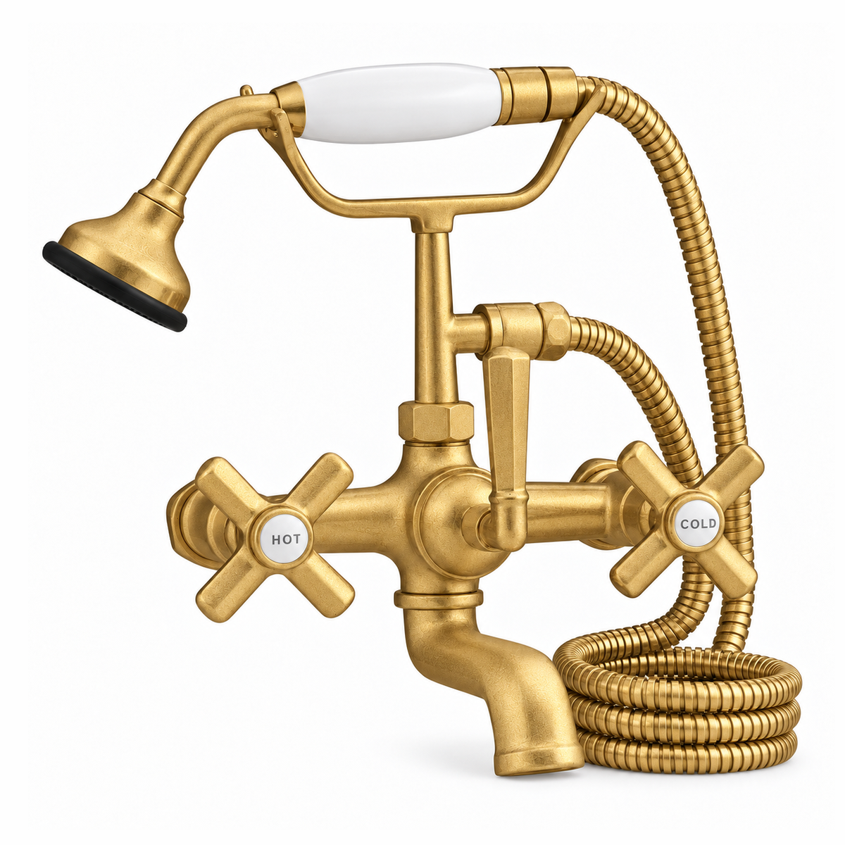 Deco Telephone Wall Mount Tub Faucet P1003 | Strom Living Raw Brass - Tub Fillers